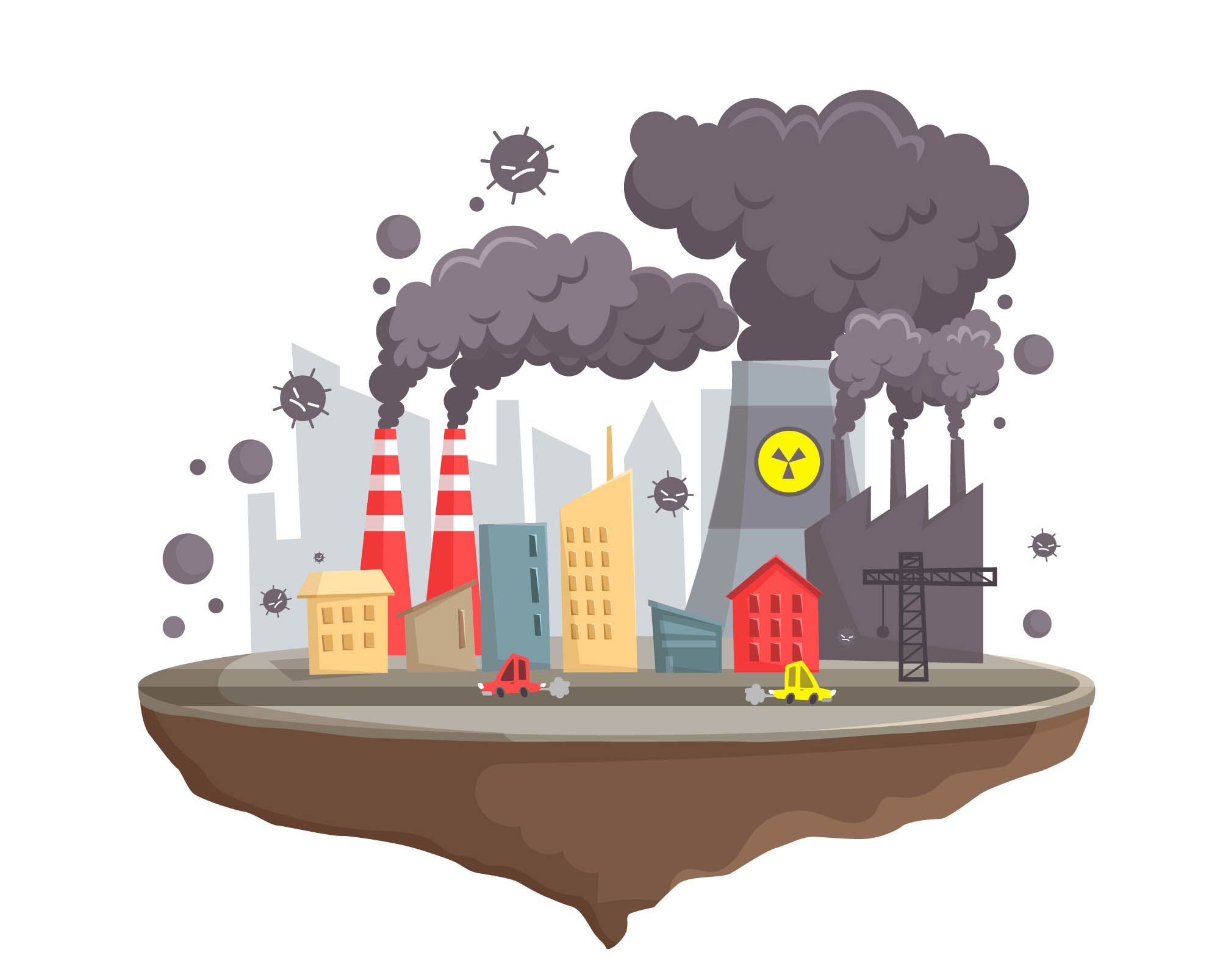 Загрязнение окружающей среды вектор